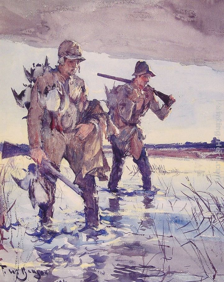 Two Duck Hunters painting - Frank Weston Benson Two Duck Hunters art painting